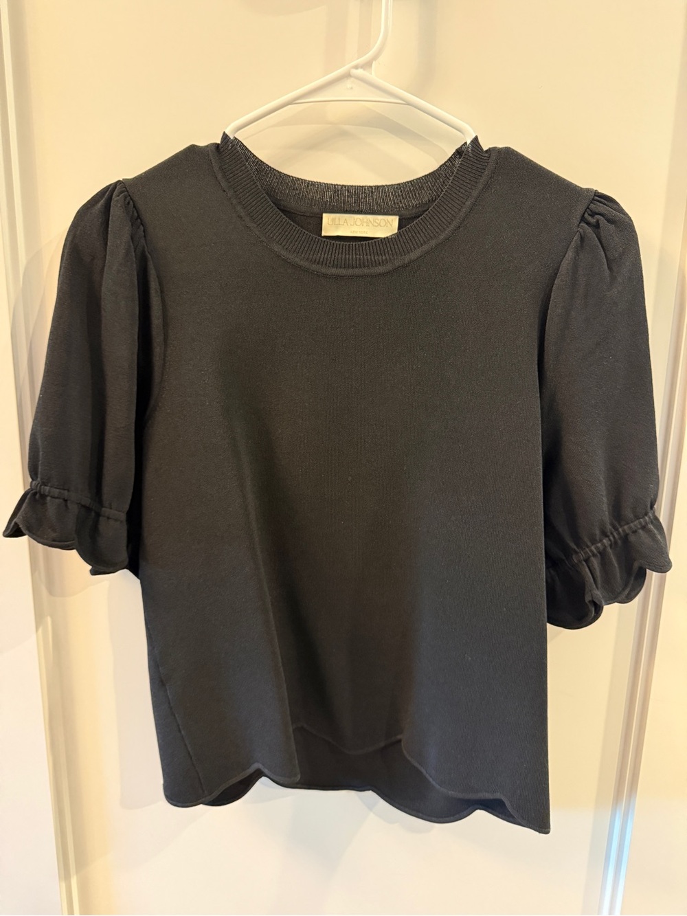 Ulla Johnson Black Puff Sleeve Sweater
